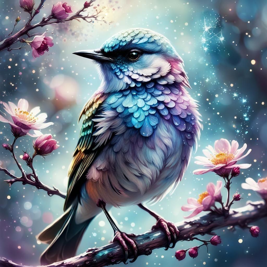 Dreamy Ethereal Feathers with Magic Particles