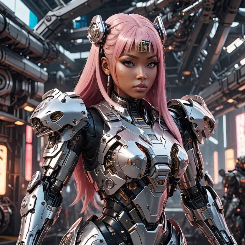 Nicki Minaj as Manga Anime Girl in Sci-Fi