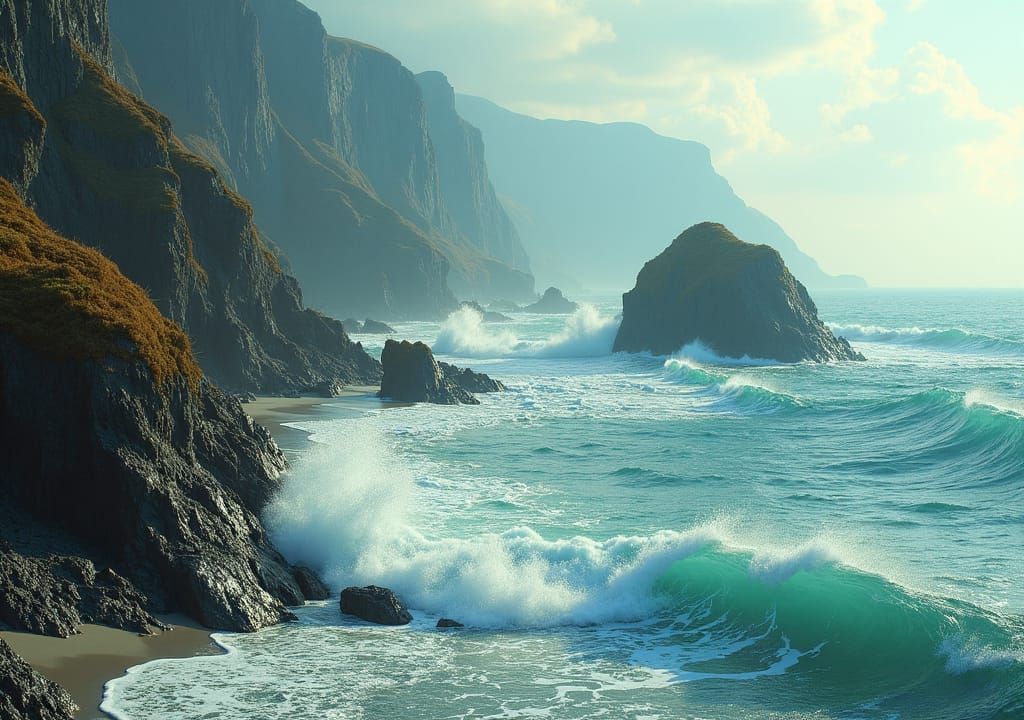 Realistic Land and Sea Fusion in 8K