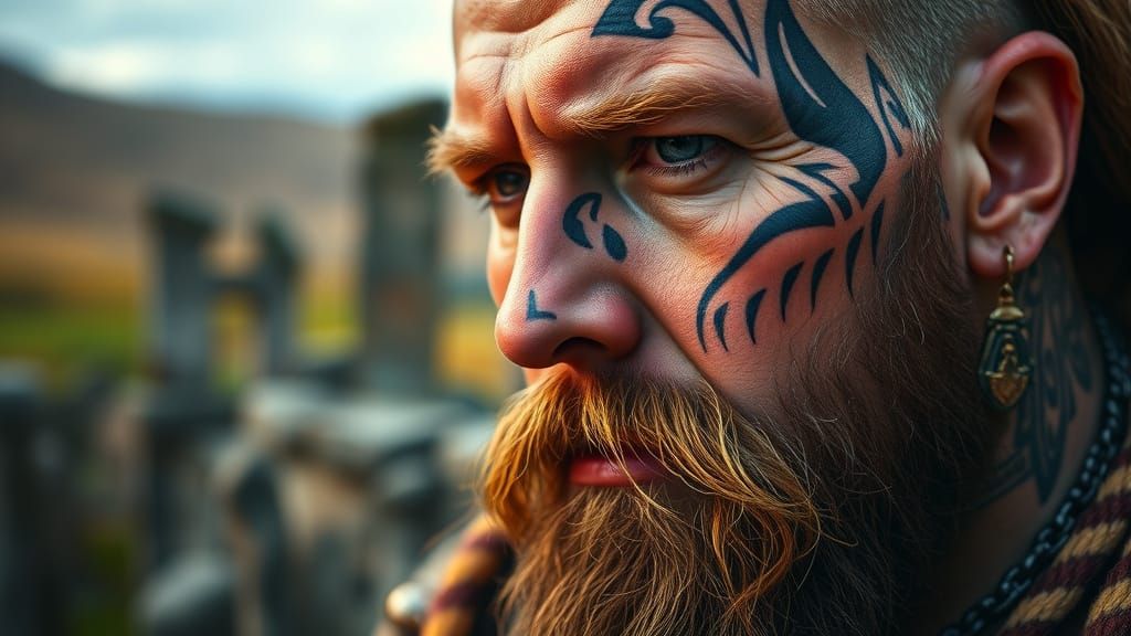 Detailed Portrait of a Celtic Clan Chief