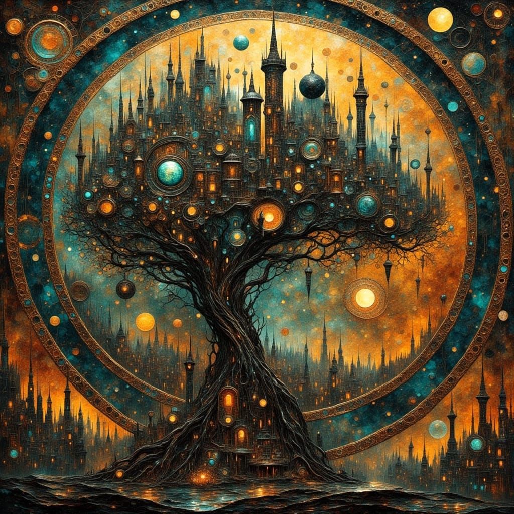 Interdimensional Abstract in Painterly Style