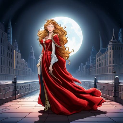 SuperGoddess Materializes in Alchemist's Lab, Detailed Matte...