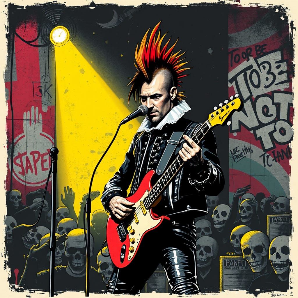 William Shakespeare performing Hamlet as a one-man punk rock...