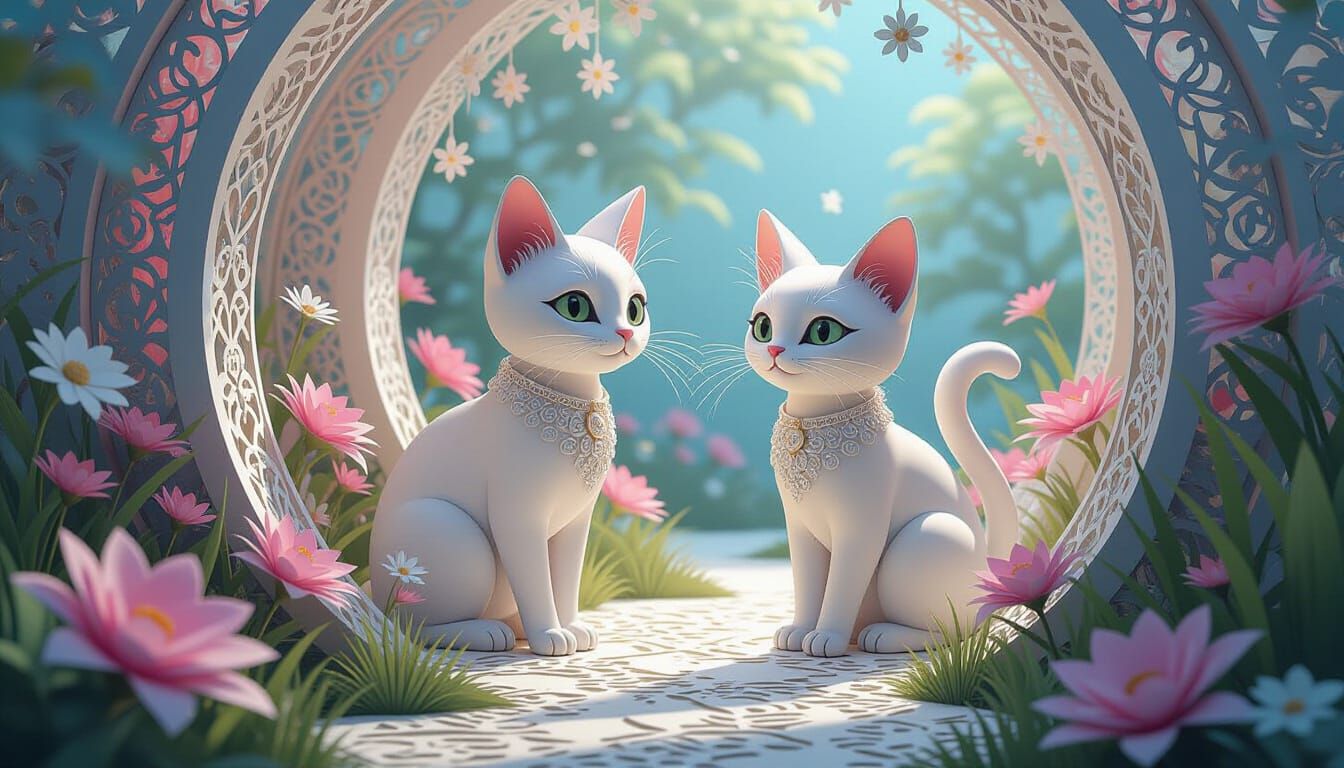 Feline Paper Art in a Fantastical Pop-Up Garden