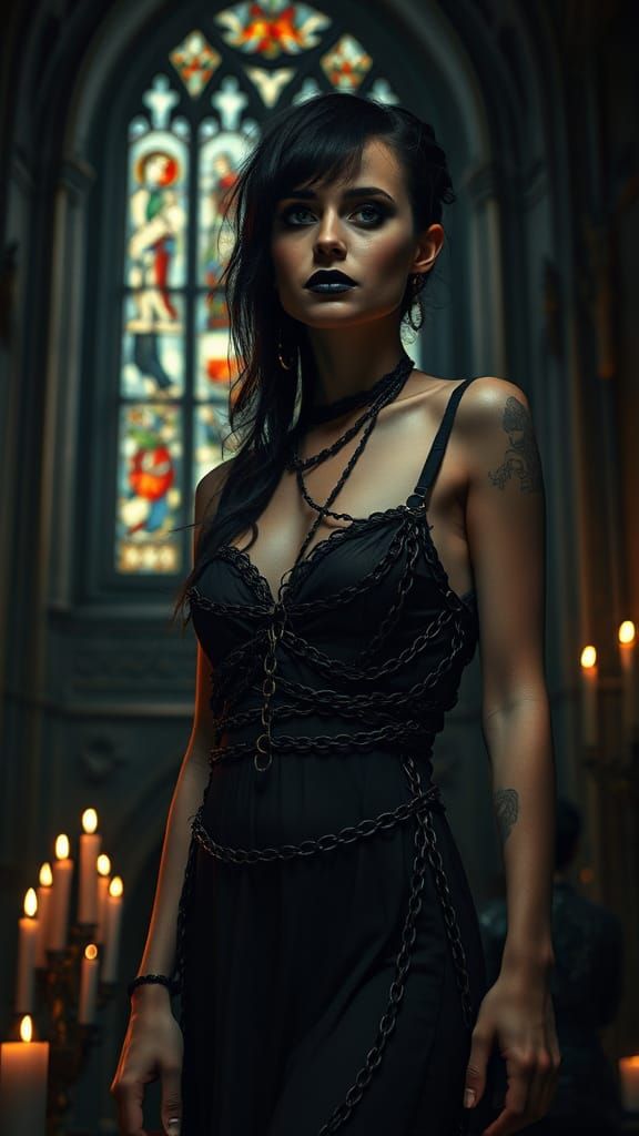 Gothic Chained Woman