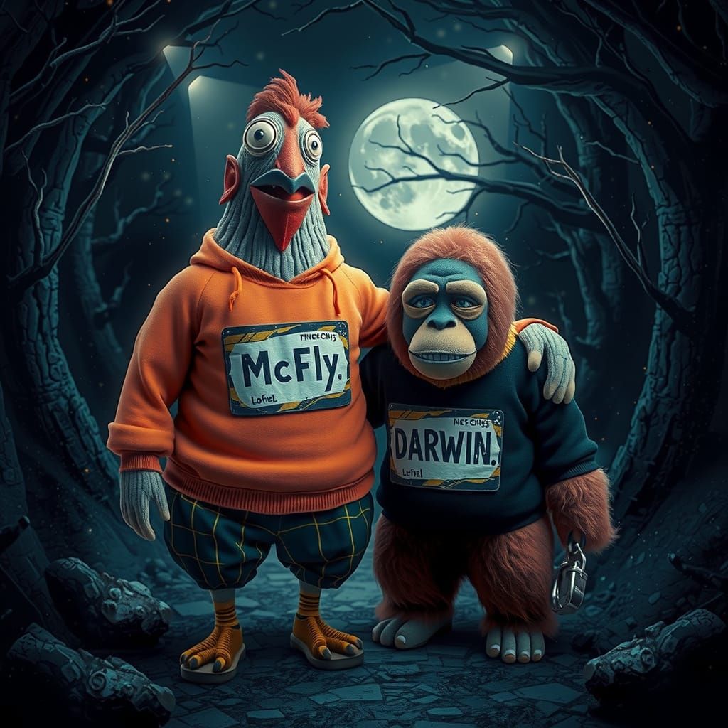 McFly and Darwin in Golden Light