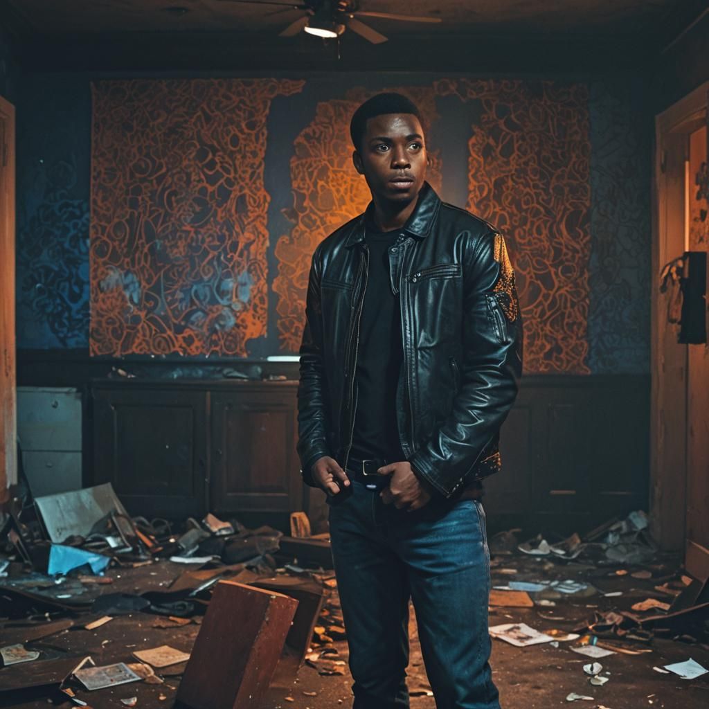 Moody Midnight Meeting: Cinematic Still in High Detail