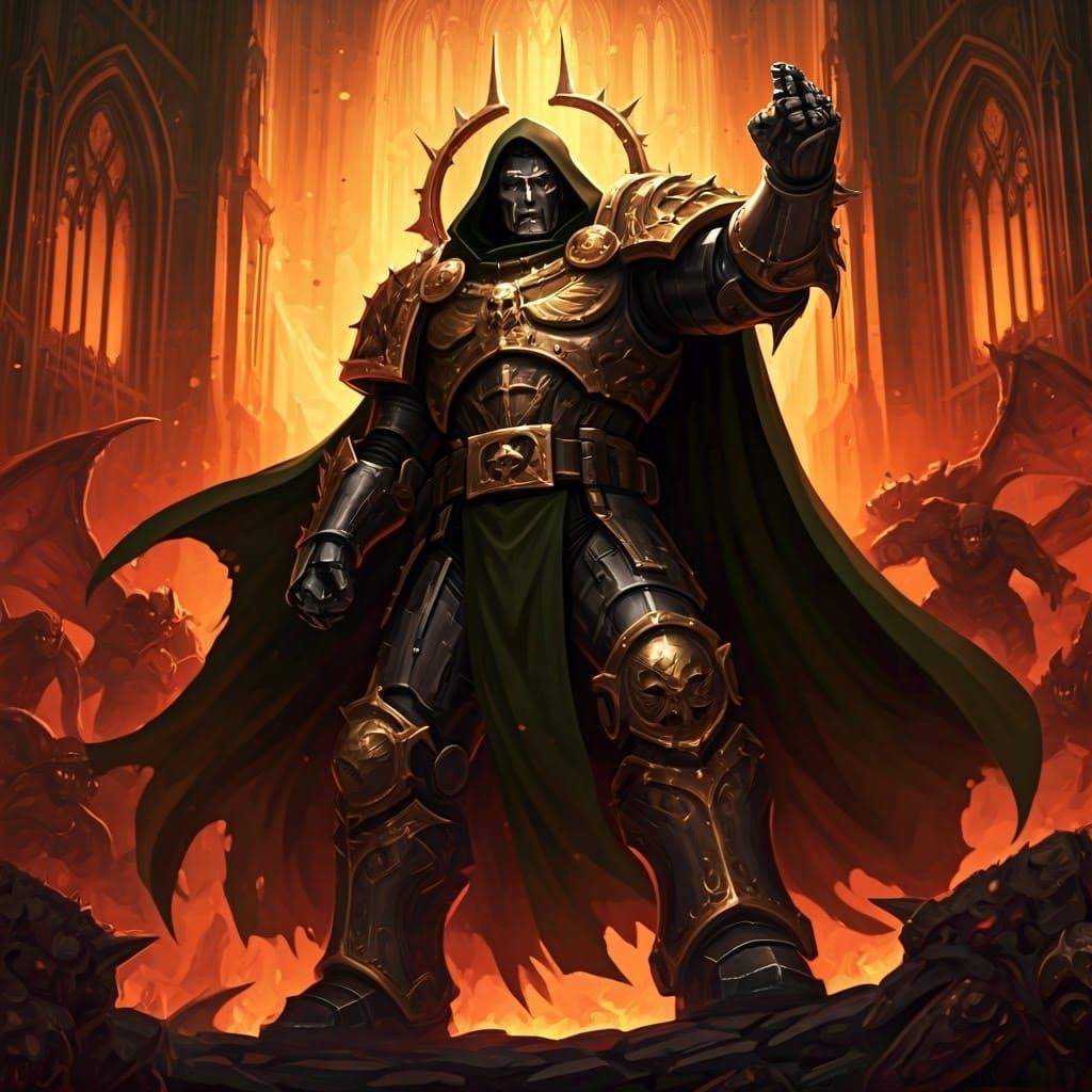Doctor Doom as Baroque Chaos Space Marine