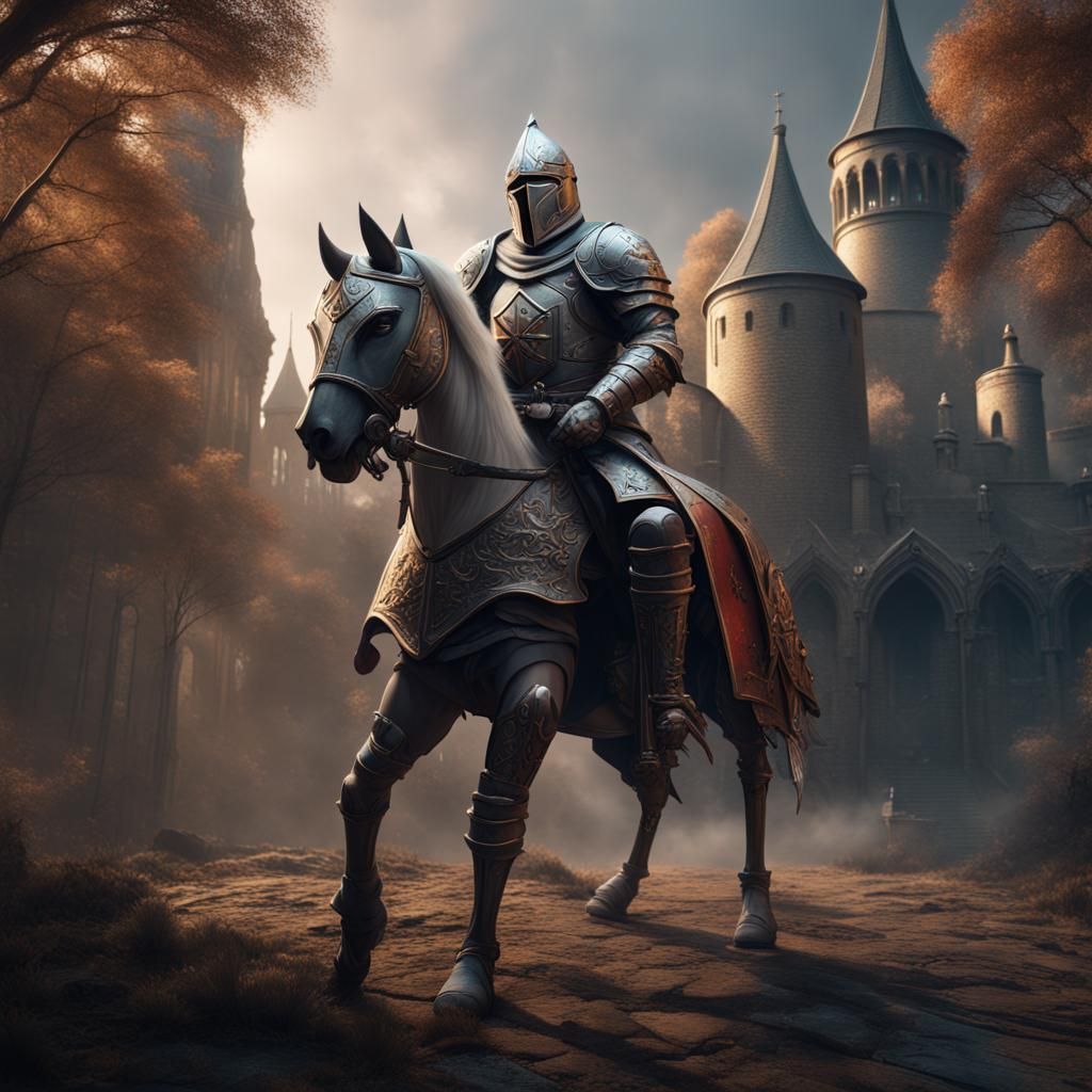 Detailed Templar Knight Fantasy Concept Art