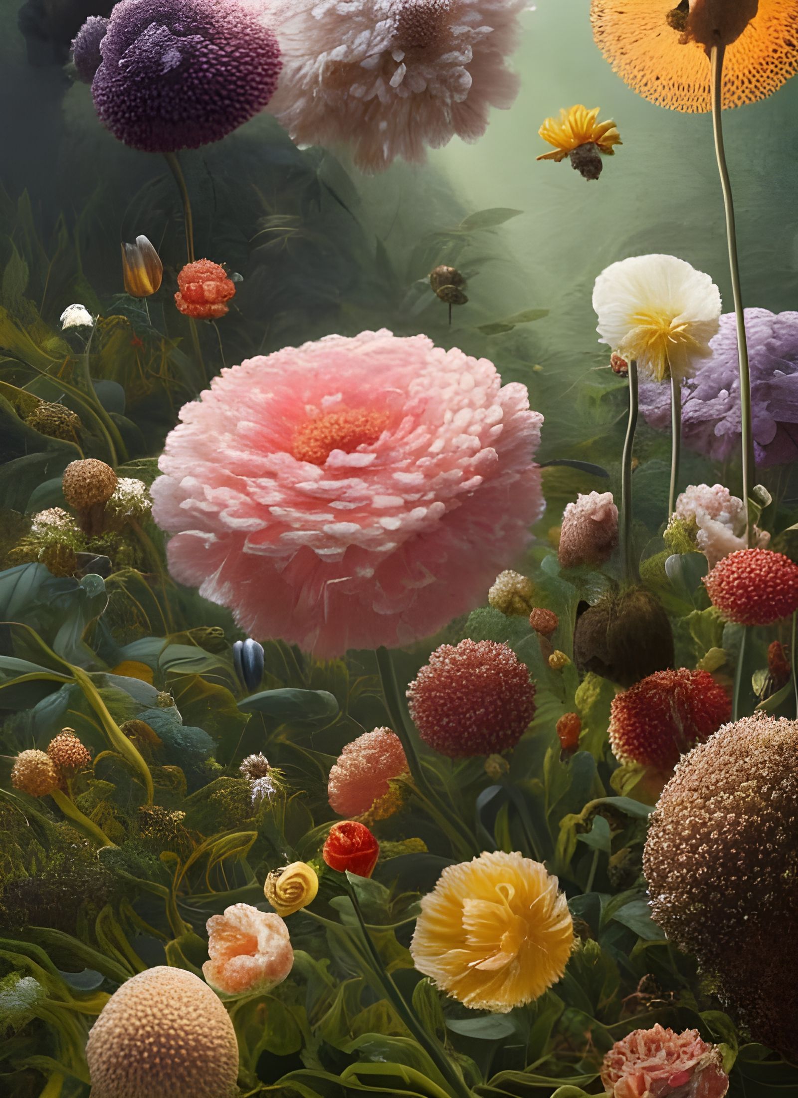 Dreamy Floral Close-Up in Ultrarealistic Style