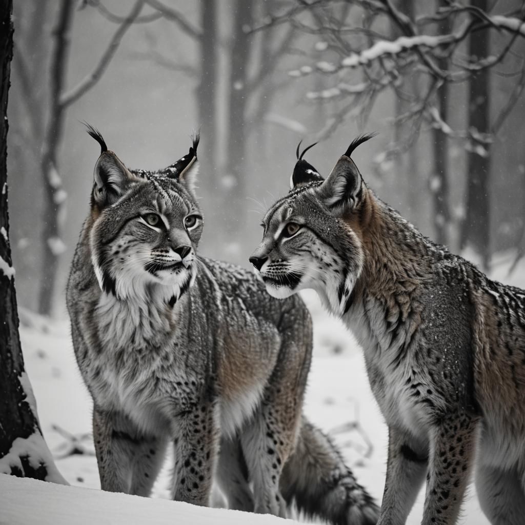 Lynxes Converse in Snowy Black and White Film Still