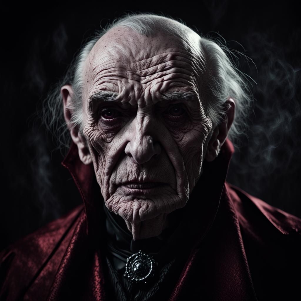 monochromatic dark reds, moody and atmospheric portrait of a...