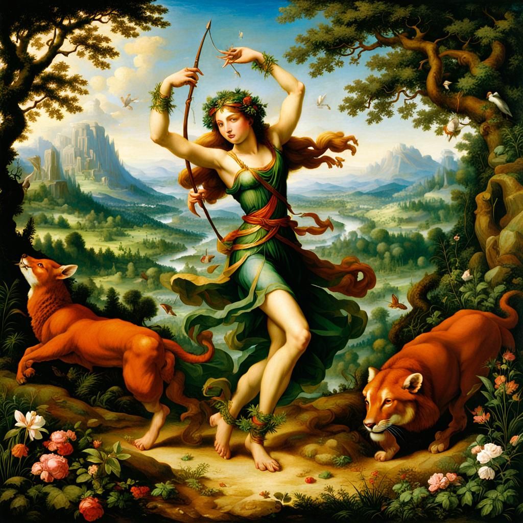 Dance of the Wilds: Oil Painting