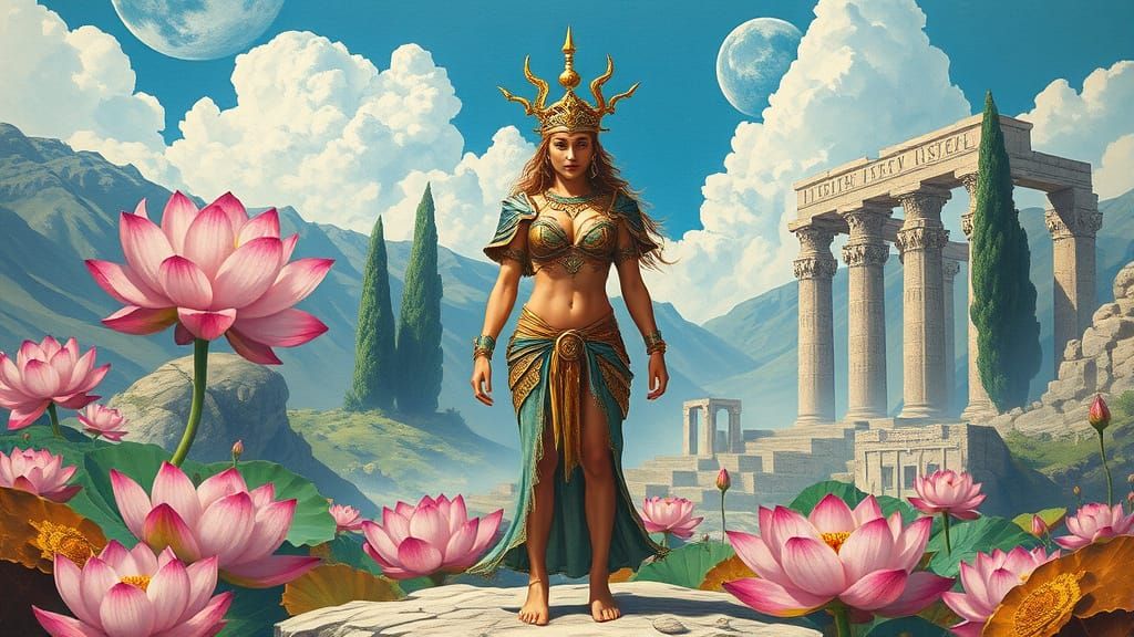 Or Nahid, the Persian virgin goddess of fertility, love, and...