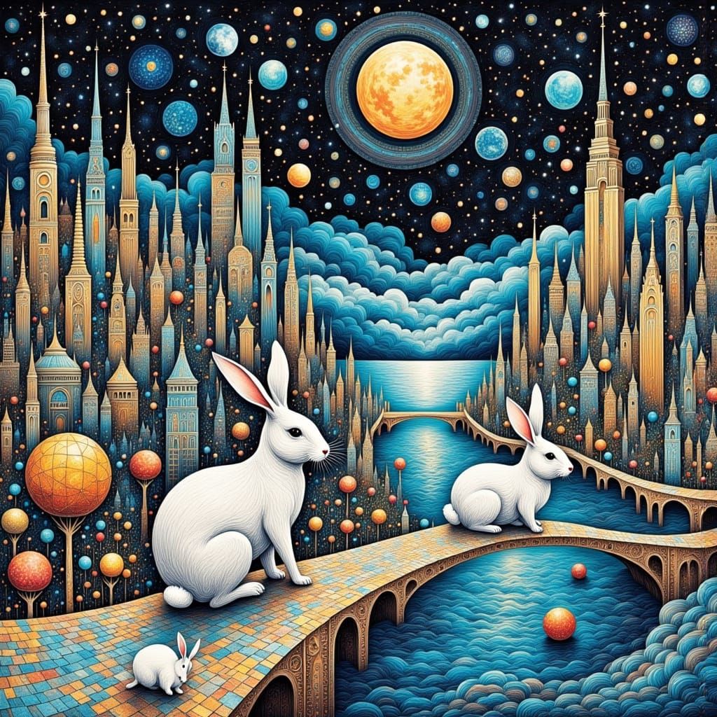 Rabbits in a Dreamlike Fractal World