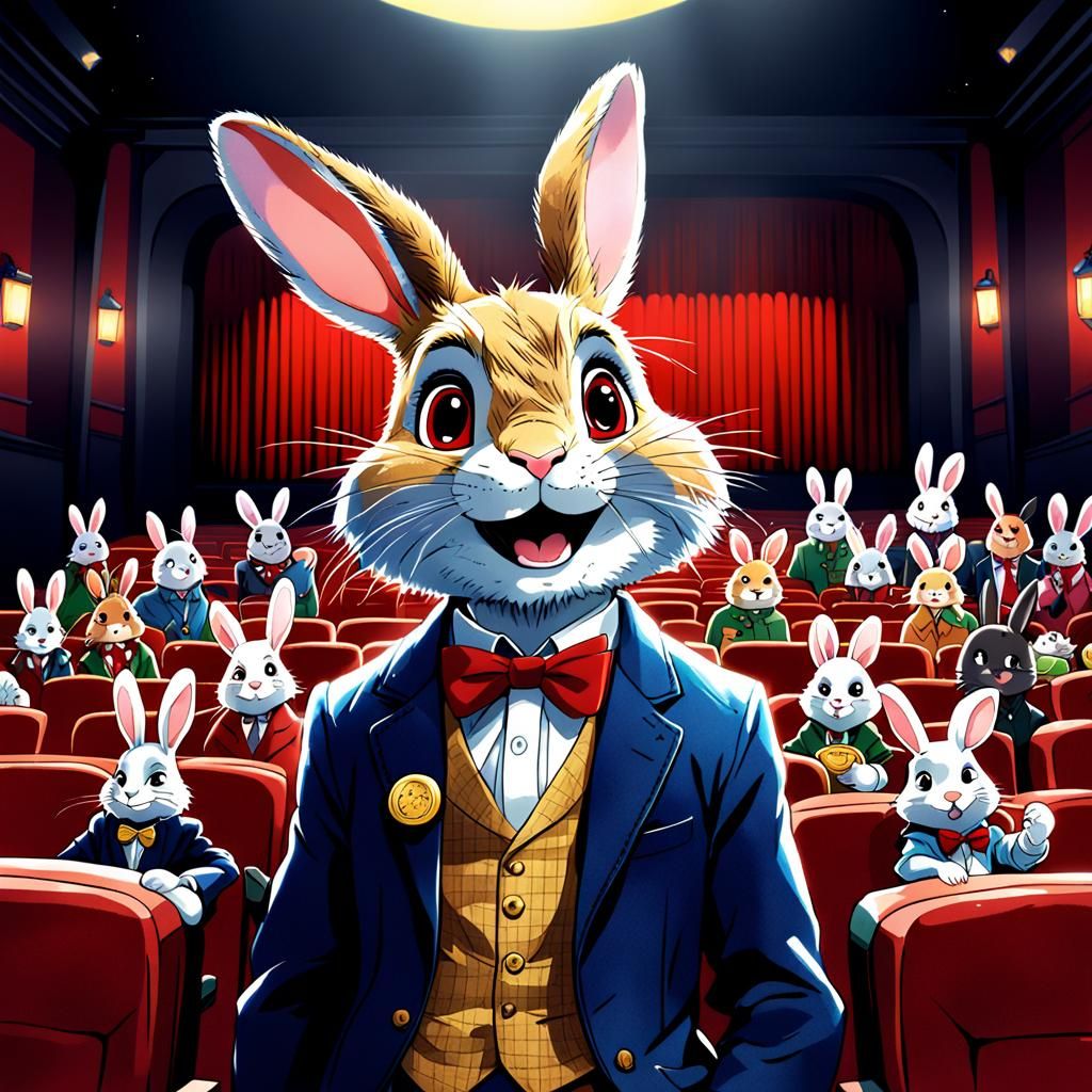 Br'er Rabbit at the Cinema in Anime Style