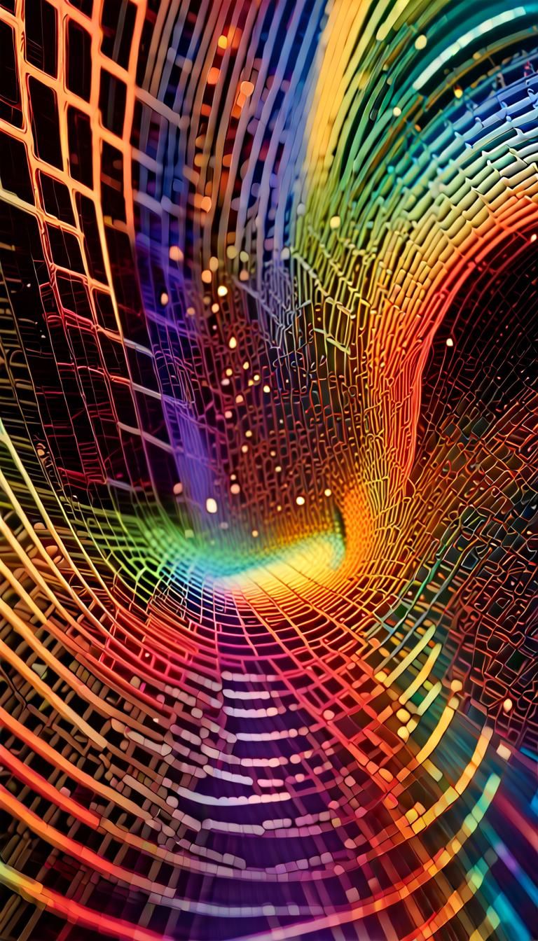 Earth-Sun Electromagnetic Field Sculpture in Vorticism Style