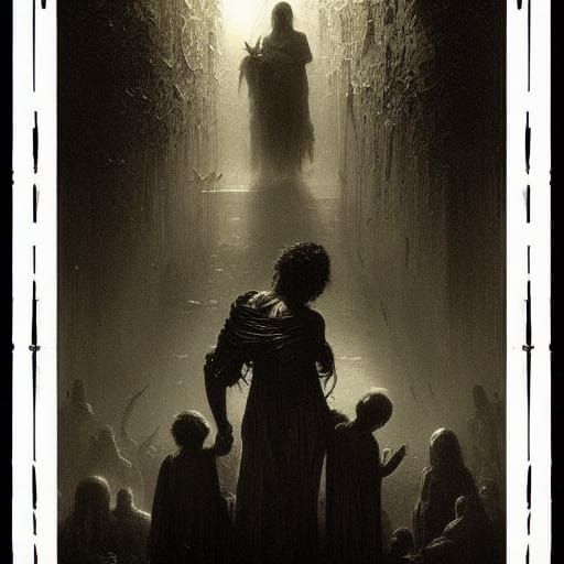 Nightmare Scene in Doré Style