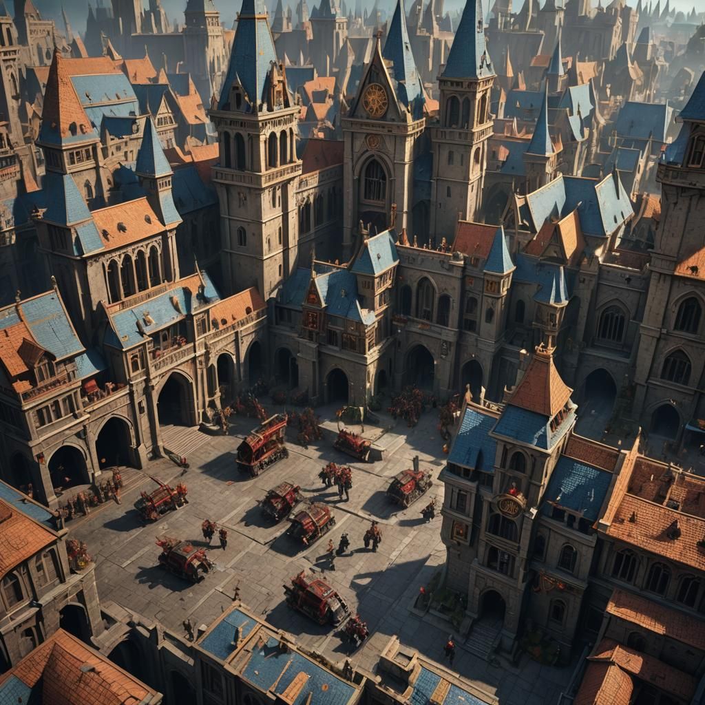 Warhammer City Art: Detailed 40k Matte Painting