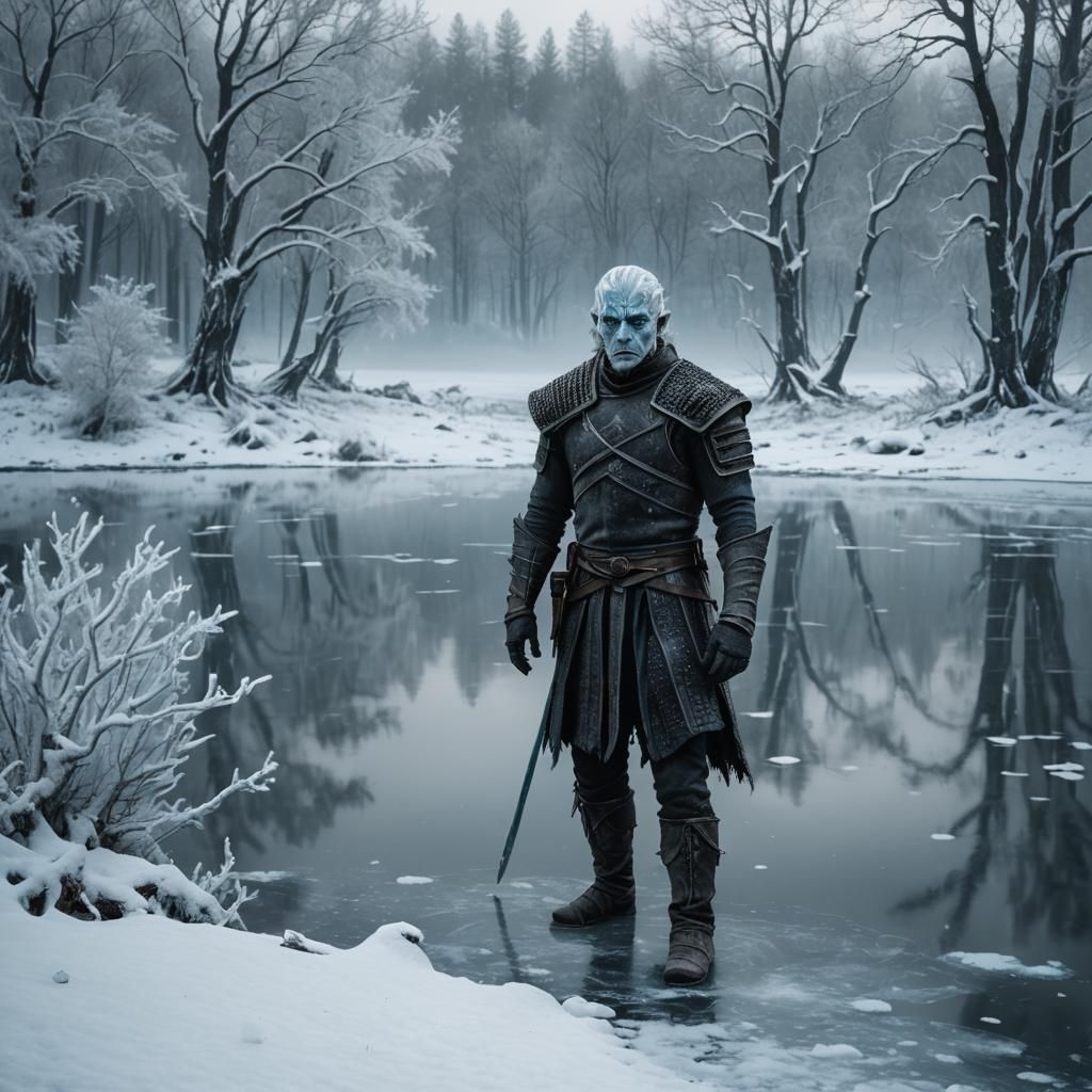 White Walker on Frozen Lake: Game of Thrones Concept Art
