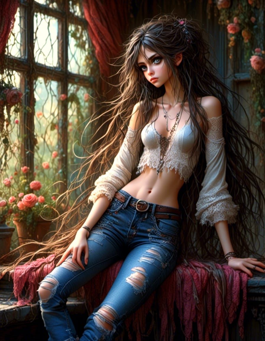 Beautiful Woman Lounging: Photorealistic Masterpiece