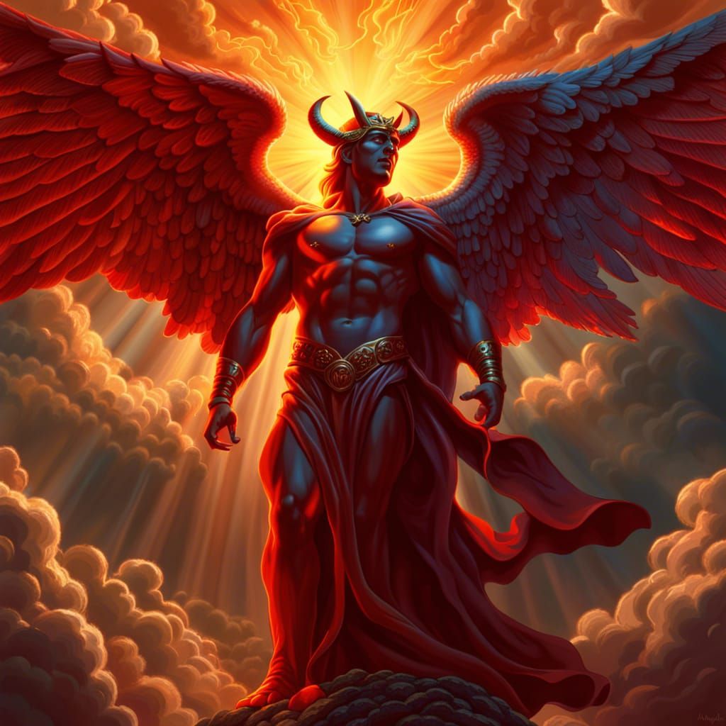 Satan's Return: A Heavenly Confrontation in Art