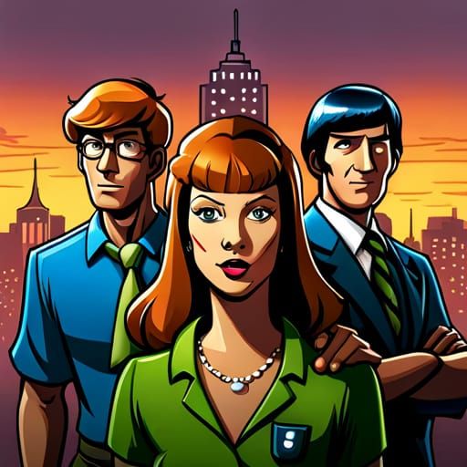 Hyperdetailed Scooby-Doo Gang Portrait in Dark Fantasy Style