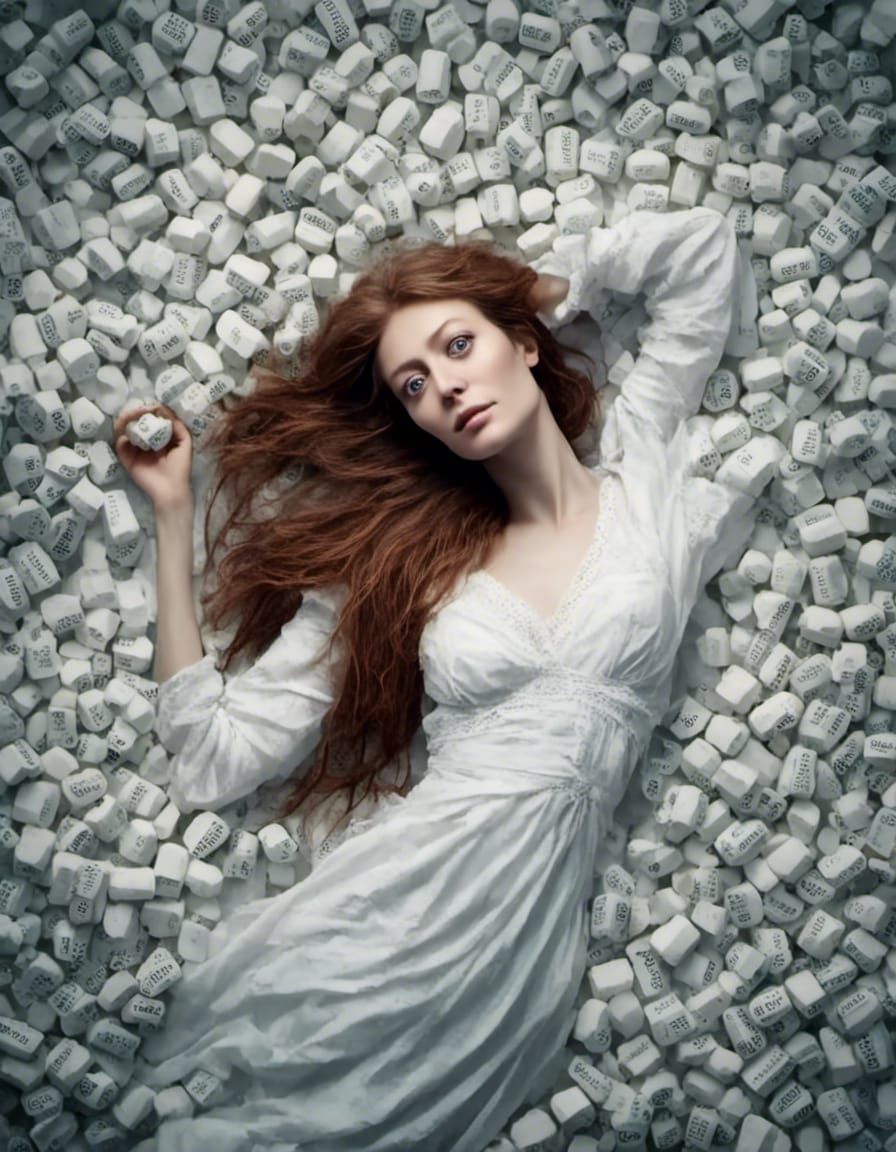 Pharmacist Portrait in Hyperreal Psychedelic Horror Style