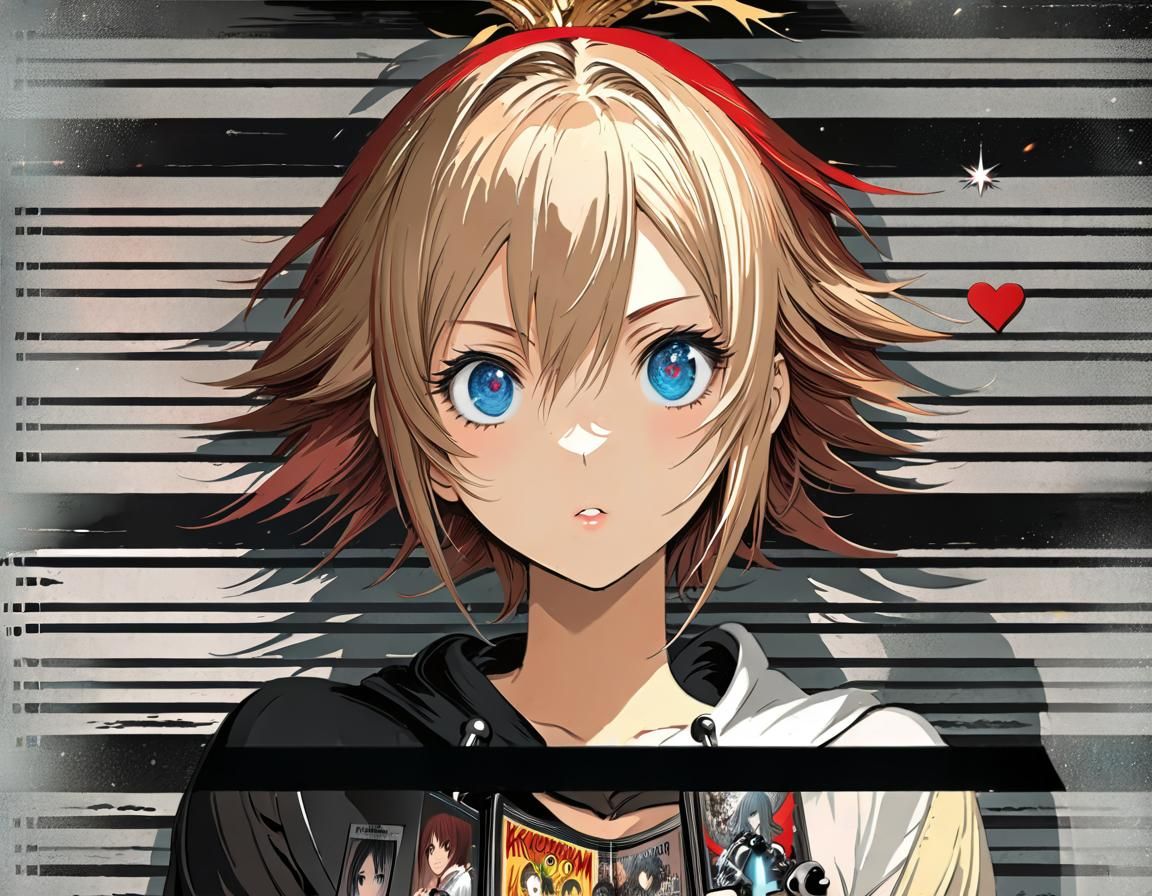 Kingdom Hearts Sora Anime Portrait in Digital Art Style