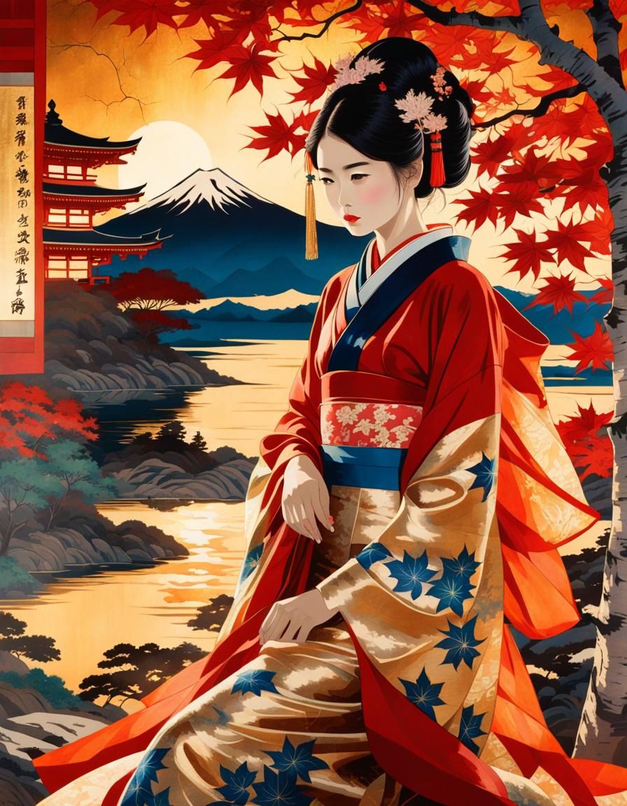 Ukiyo-e Geisha