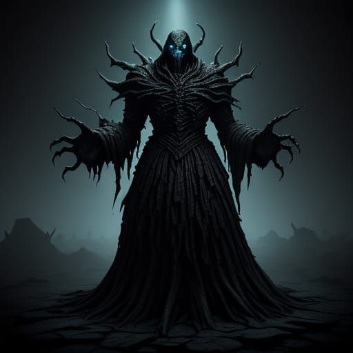 Twisted Prophet in Eerie, Flickering Darkness