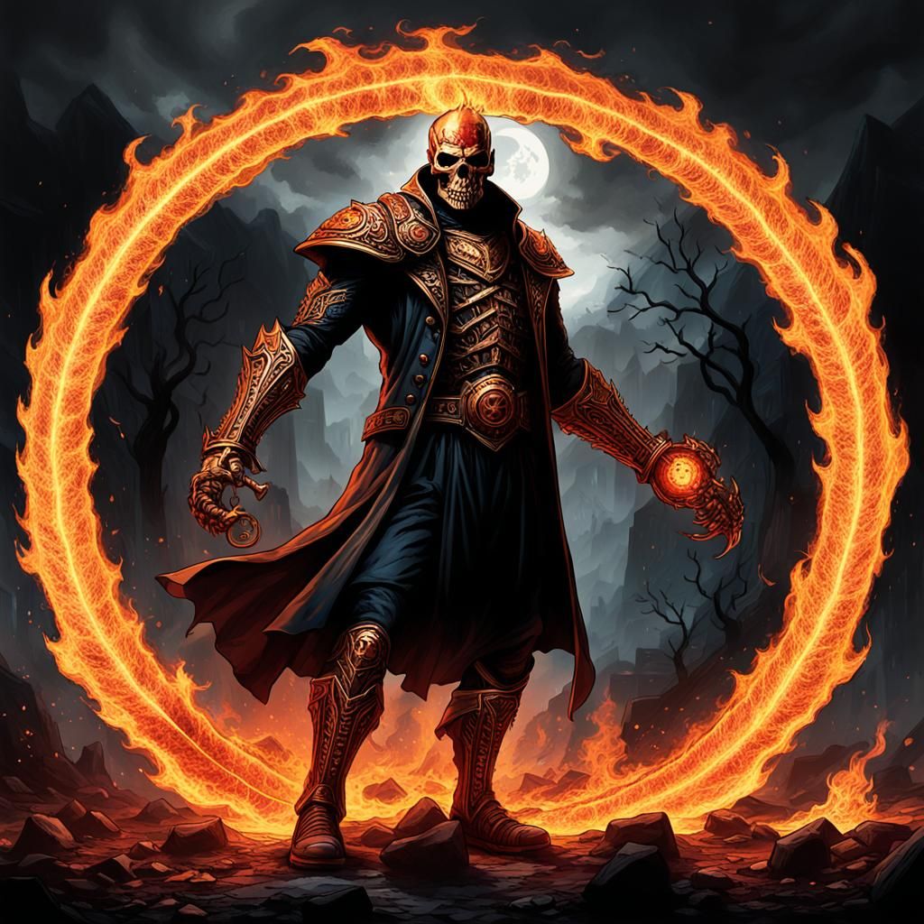 Lucifer Ablaze: A Fiery Depiction of Hell