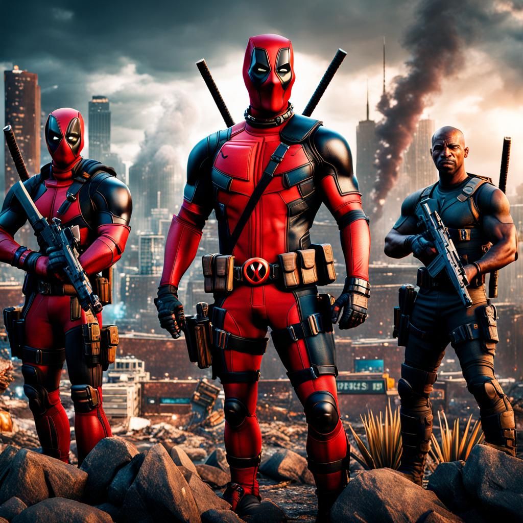 Deadpool Leads His Gang Squad Team