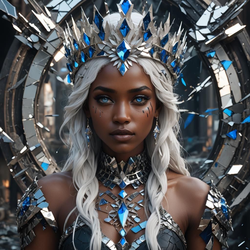 Goddess with Mirror Crown: Fantasy Concept Art