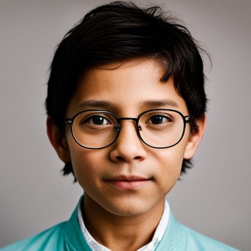 Wolf Person Portrait with Glasses and Robe