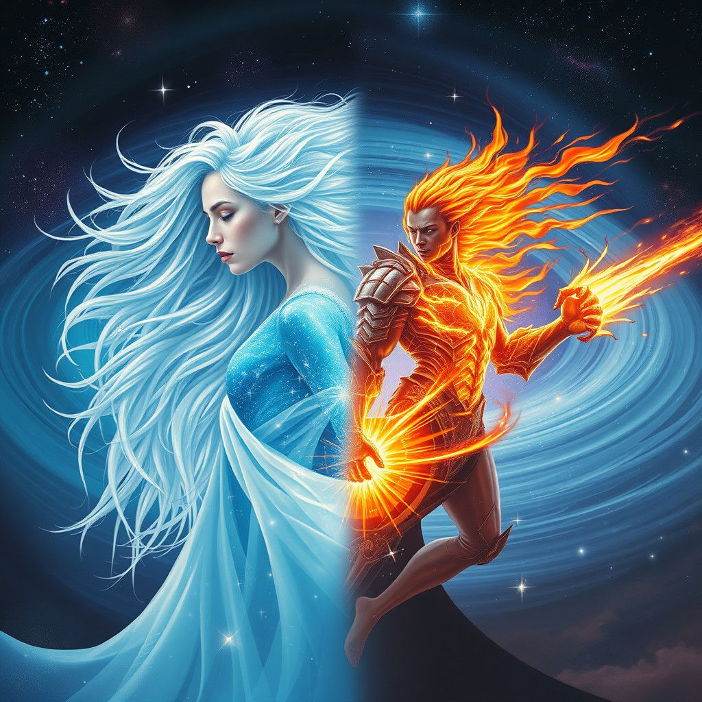 Dual-Gendered Being: Ice and Fire in Cosmic Balance