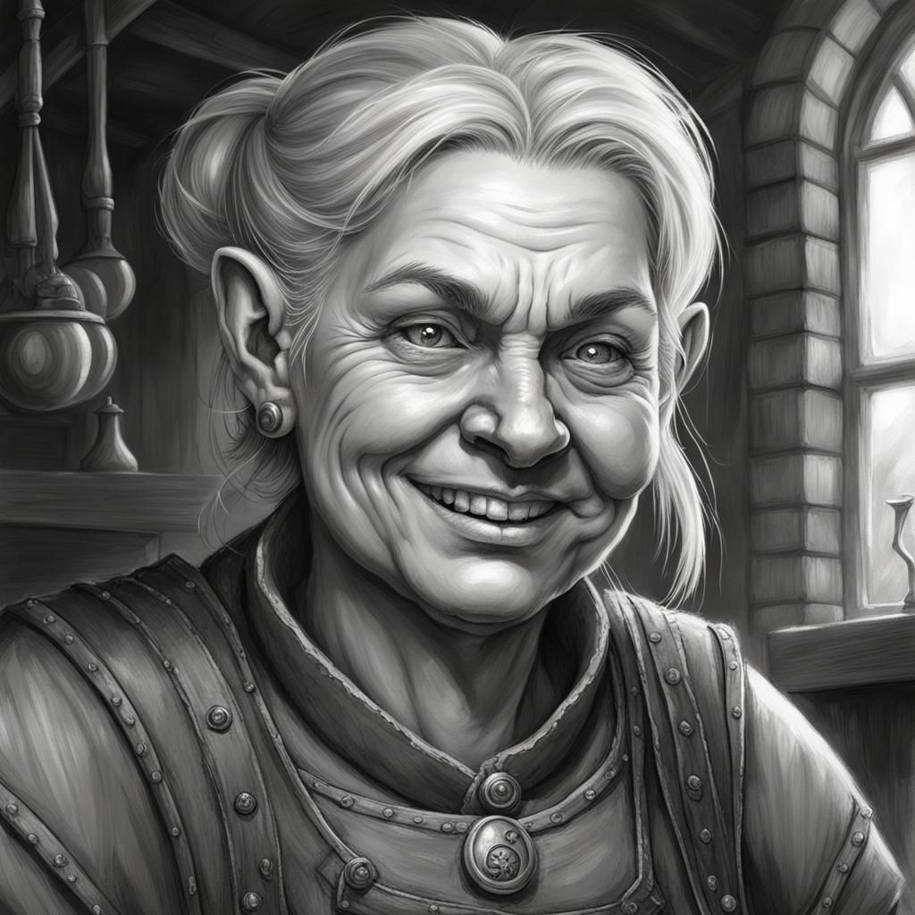 Halfling Tavern Owner in Dark Fantasy World