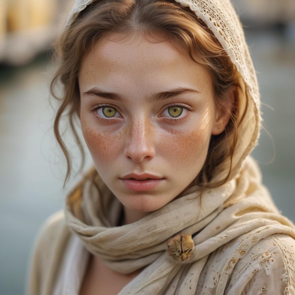 Stunning Woman with Russian and Greek Features