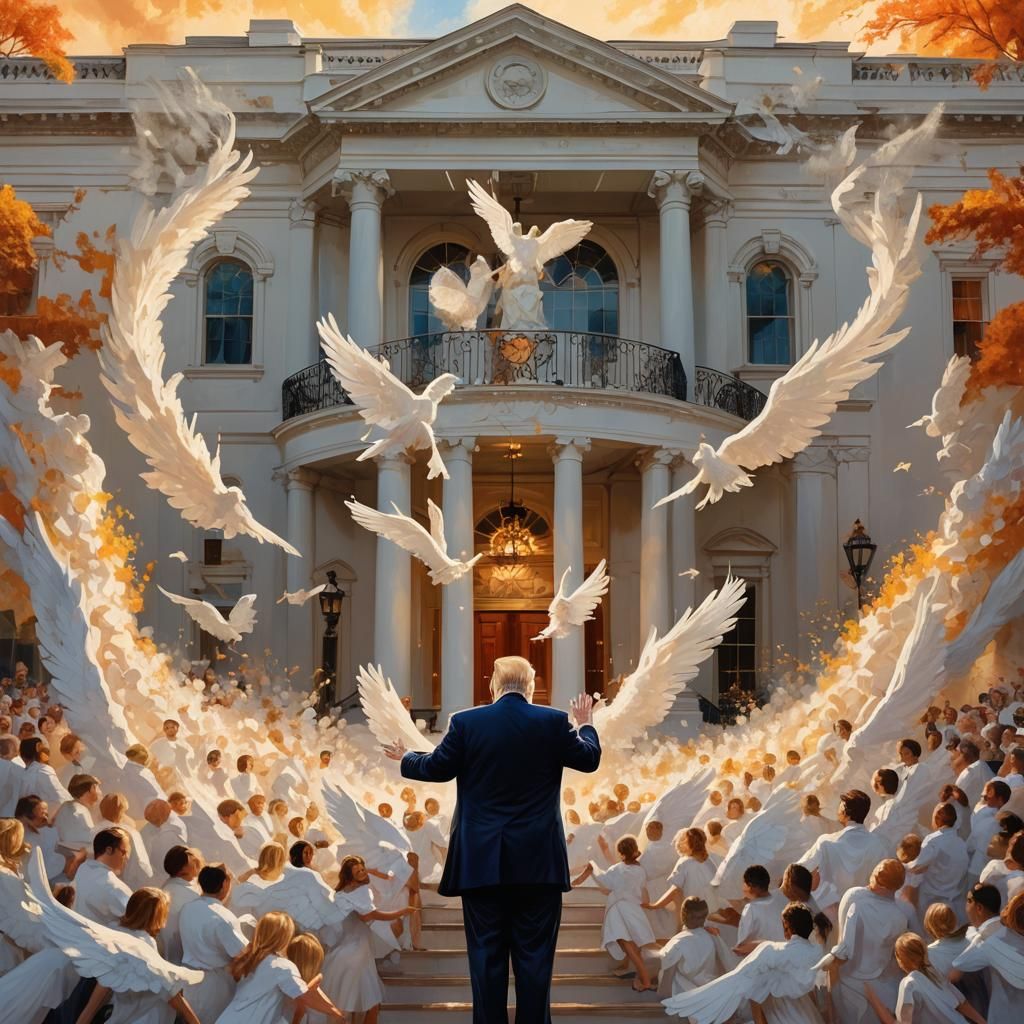 Angelic Ascension: A Hyper-Realistic Fantasy Scene