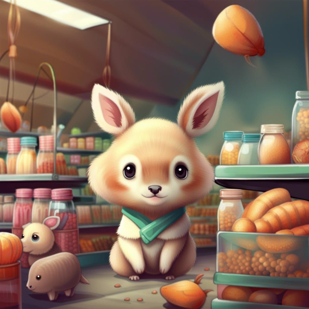 Cute Animals Running a Supermarket