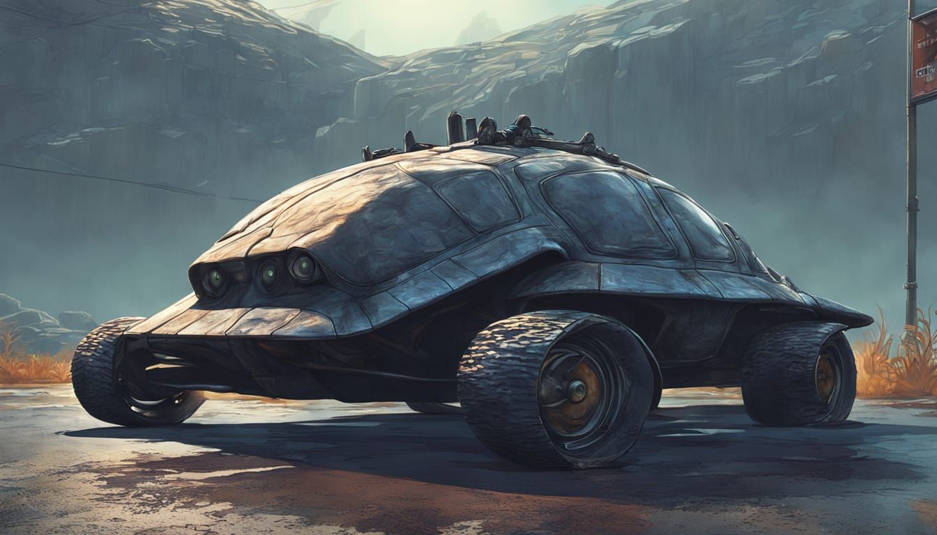 Turtle's Hidden Speed Unleashed in Hyper-Realistic Road Scen...