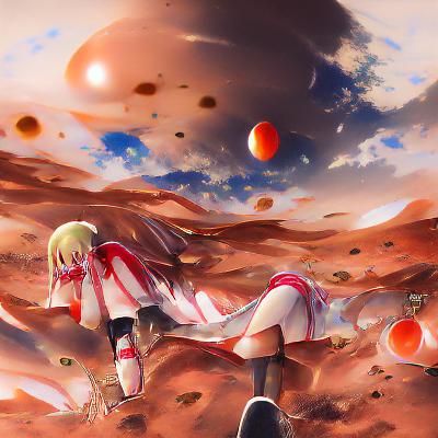 Anime Style Mars Illustration