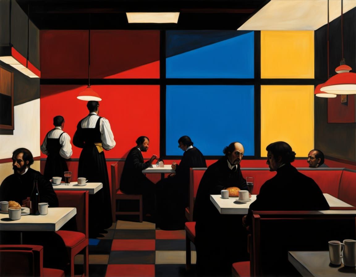 Mondrian Style IHOP with Caravaggio Lighting