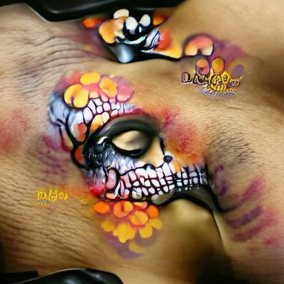 Colorful Dia de los Muertos Airbrush Art