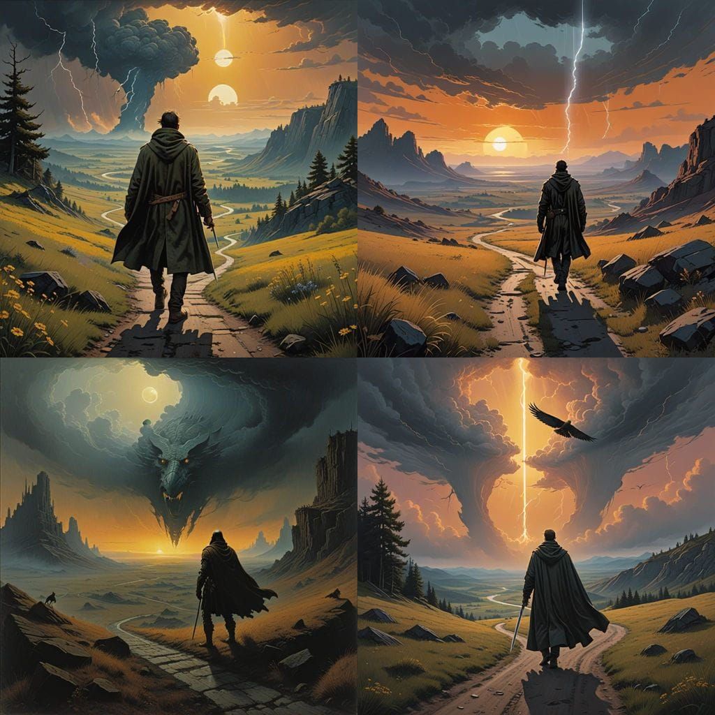 Confident Warrior Embarks on a Journey to Triumph