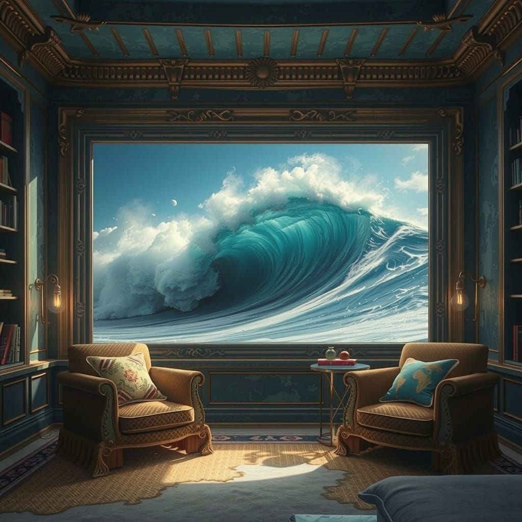 Epic Oceanic Study in Cinematic Film Still Style