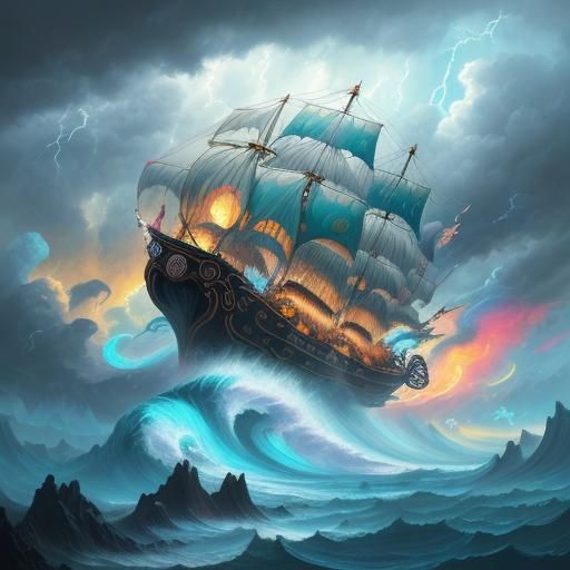 Magical Turtle's Wild Carpet Ride in Fauvist Style