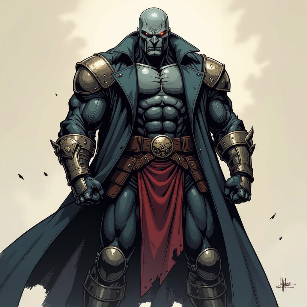 Korg as Heroic Gladiator in Comic Book Style