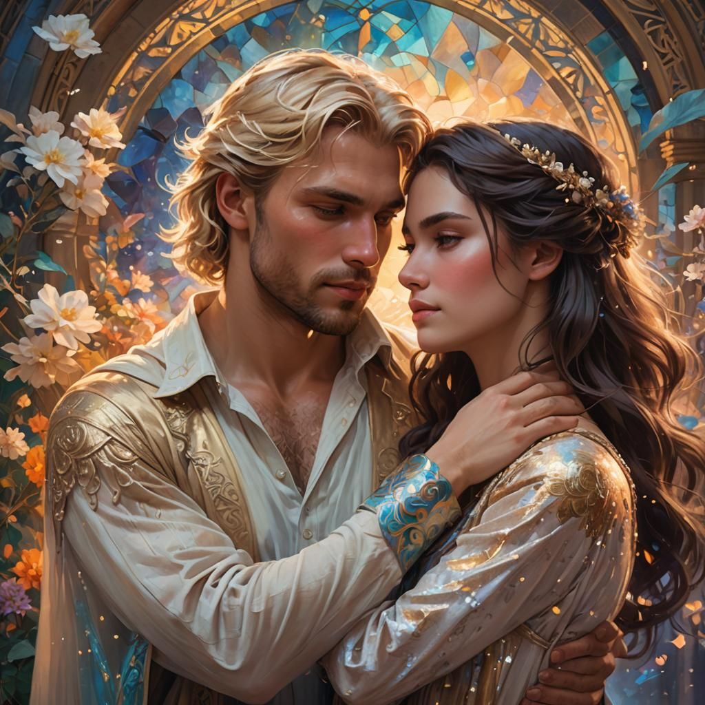Neo-Impressionist Lovers