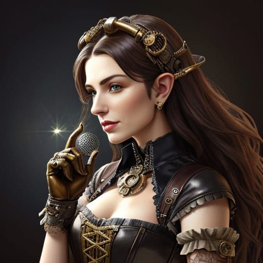 Steampunk Wood Elf Pop Star Portrait